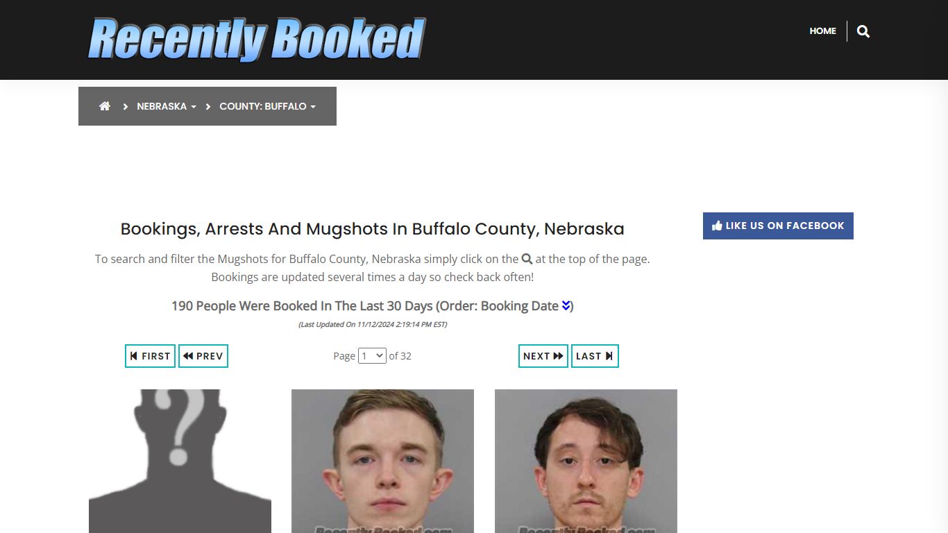 Bookings, Arrests and Mugshots in Buffalo County, Nebraska